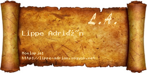 Lippe Adrián névjegykártya
